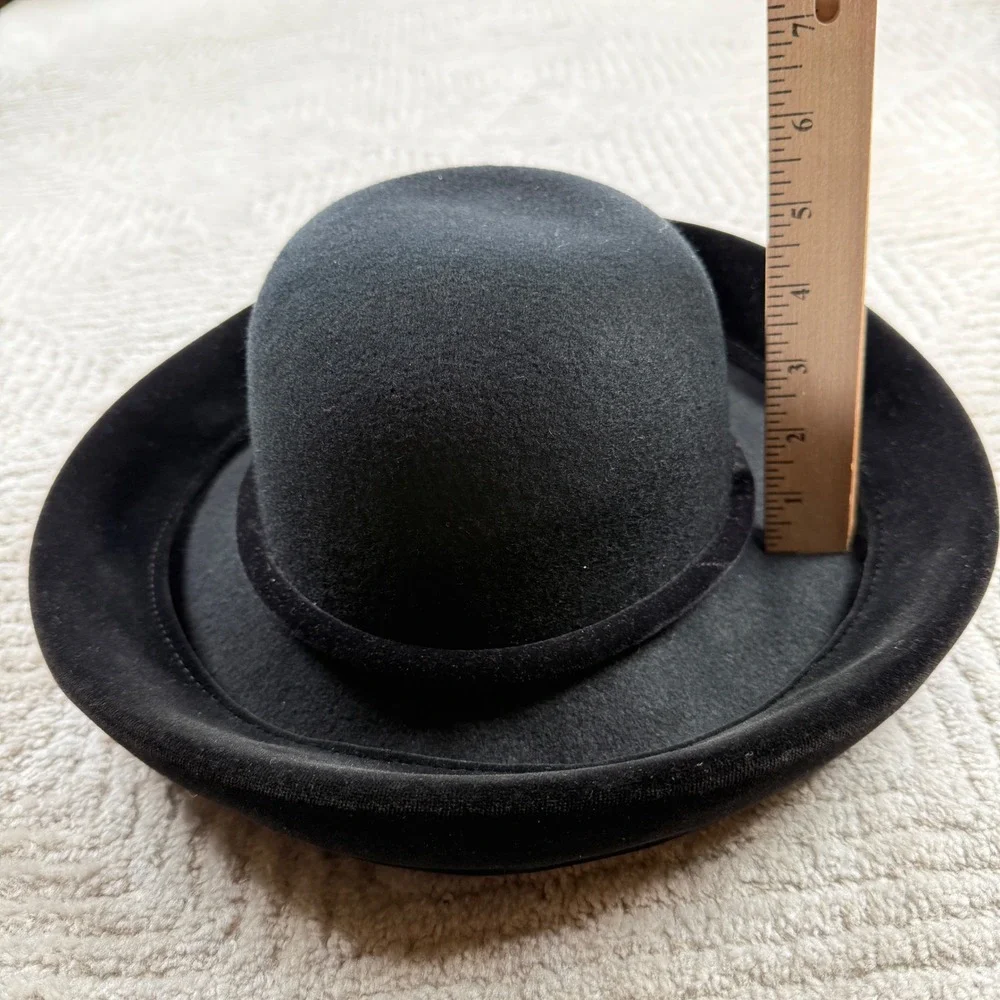Street Smart Betmar Bowler Hat Women's Black Wool Felt Vintage Derby Retro Mod